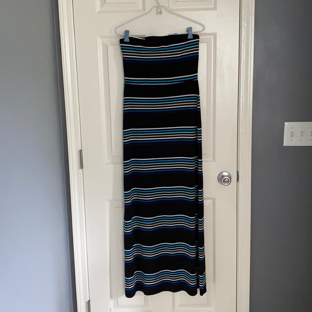 White House Black Market Strapless Maxi Dress